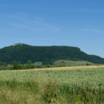Blick von der Owener Hütte auf die Burg Teck