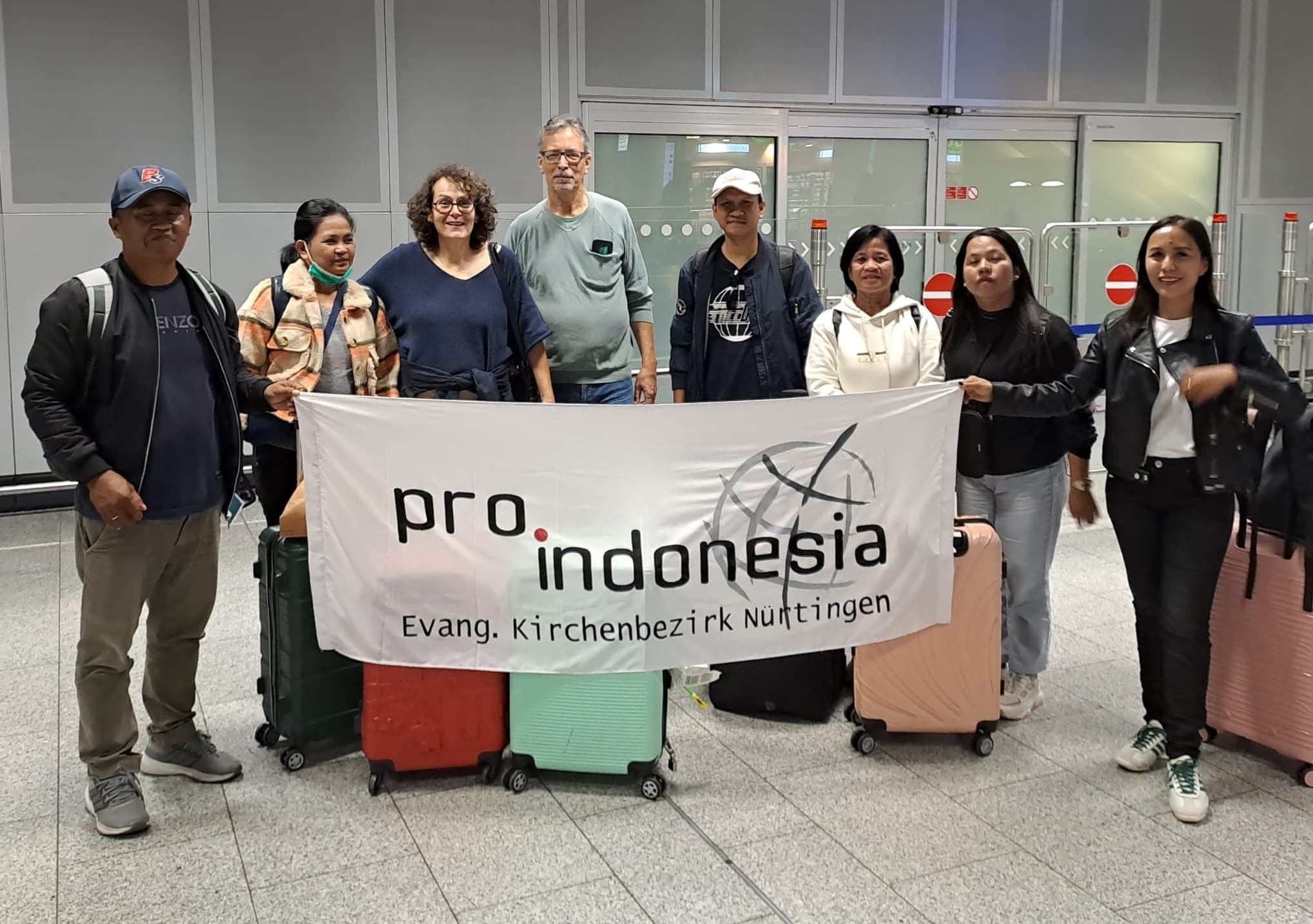 Ankunft am Flughafen Frankfurt